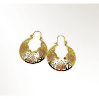Flor hoop earrings in 18kts of gold plated earrings