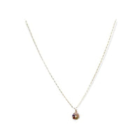 Flower multicolor stones necklace in 18k of gold plated chains