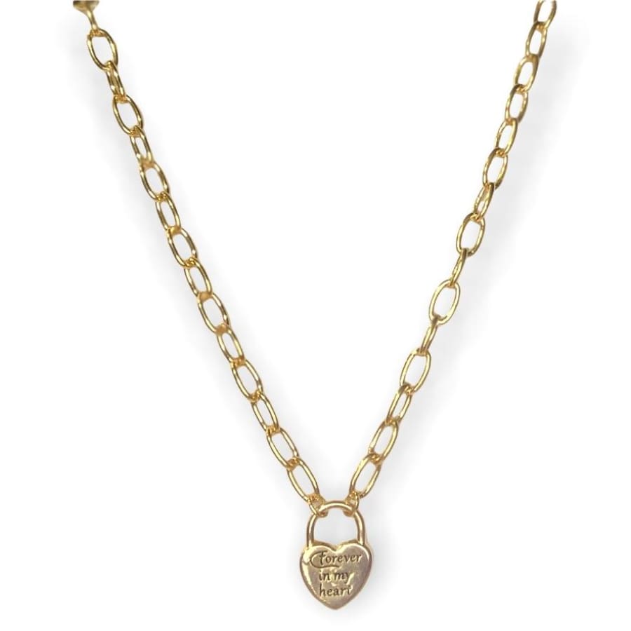 Forever in my heart gold- filled necklace