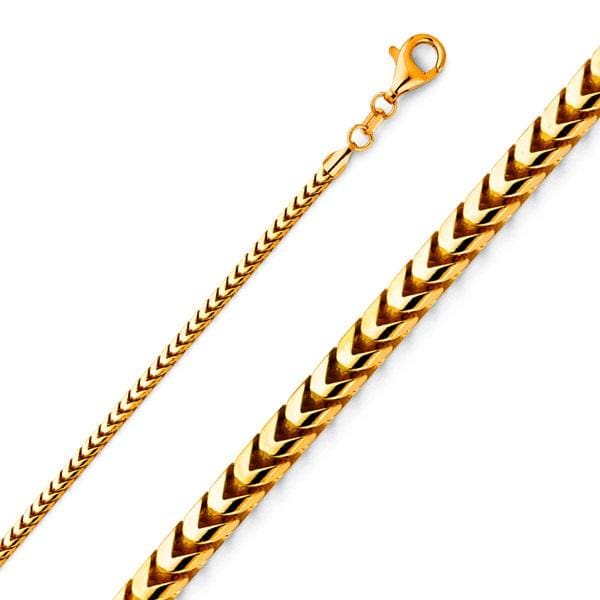 Franco 2mm 18kt gold plated chain