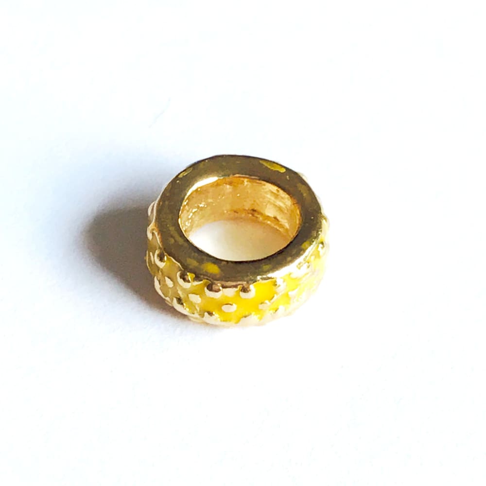 Golden wave european bead charm 18kt of gold plated