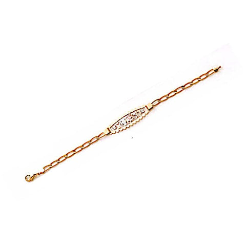 Figaro-cuban link silver diamond cut 5.1mm gold plated bracelet