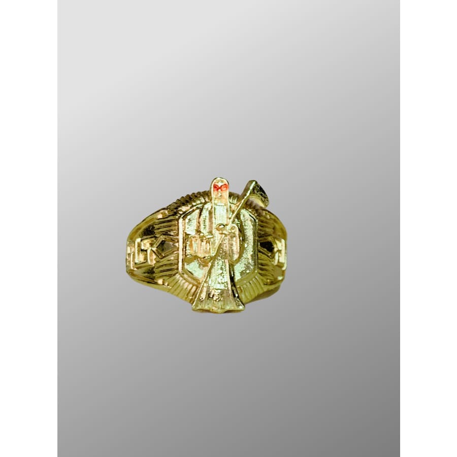 Grim reaper ring in 18k of gold plated rings
