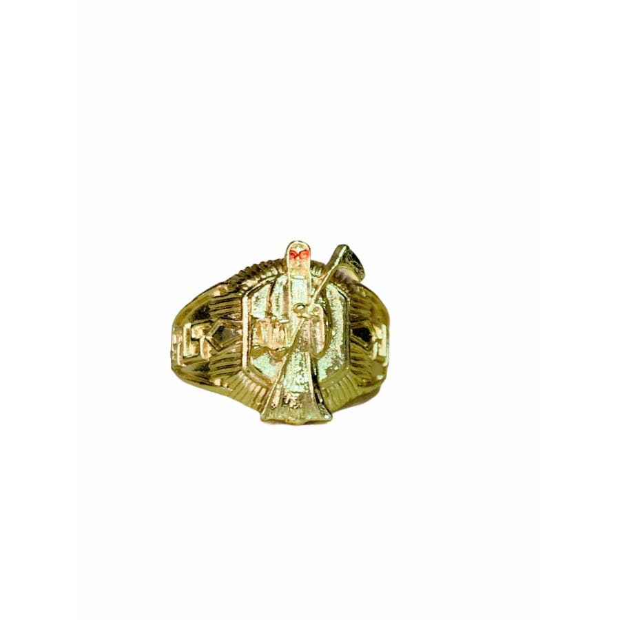 Grim reaper ring in 18k of gold plated