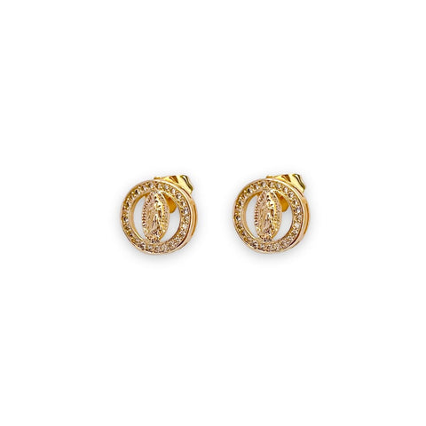 5mm cz studs 18kts of gold plated