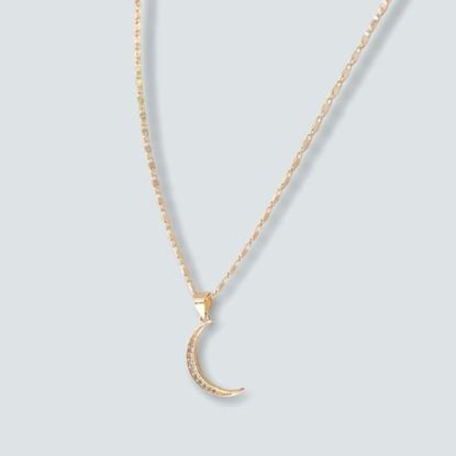 Half moon necklace 18k of gold plated chain