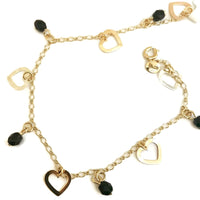 Heart charm design anklet 18kts of gold plated 10 anklet