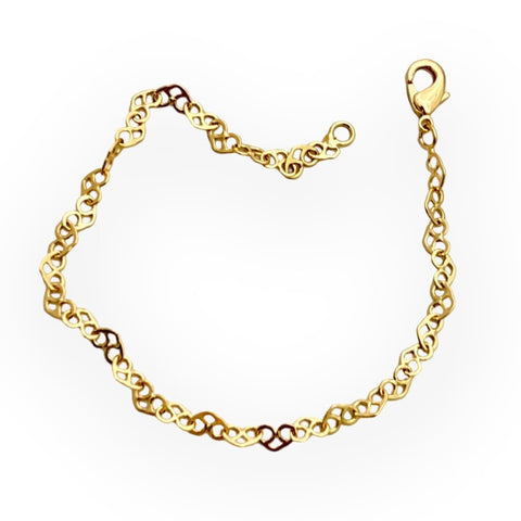 Star cuban link 18kts of gold plated bracelet