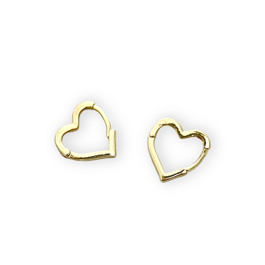 Hearts hoops earrings in 14k of gold plated