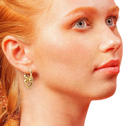 Huggies industrial earrings gold-filled earrings