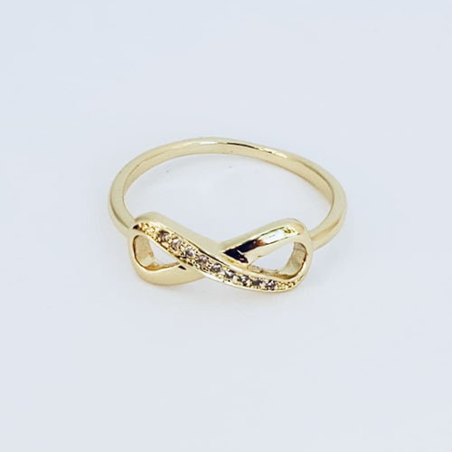 Infinity ring 14kts of gold plated rings