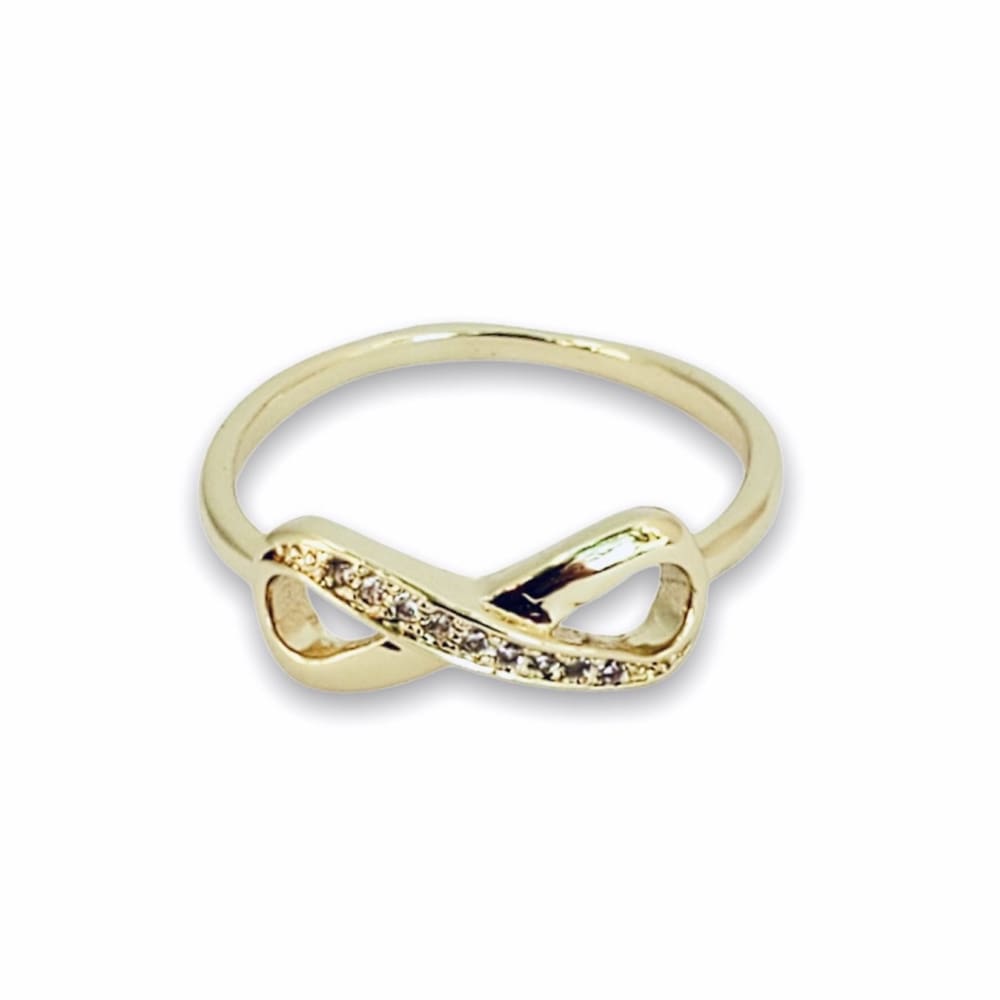 Infinity ring 14kts of gold plated