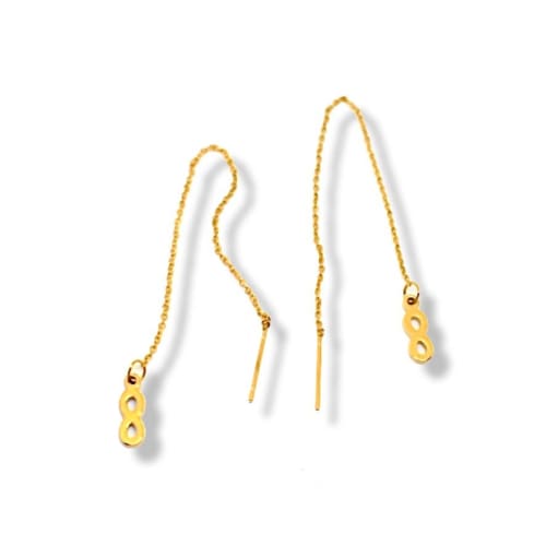 Infinitythreaders gold plated earrings