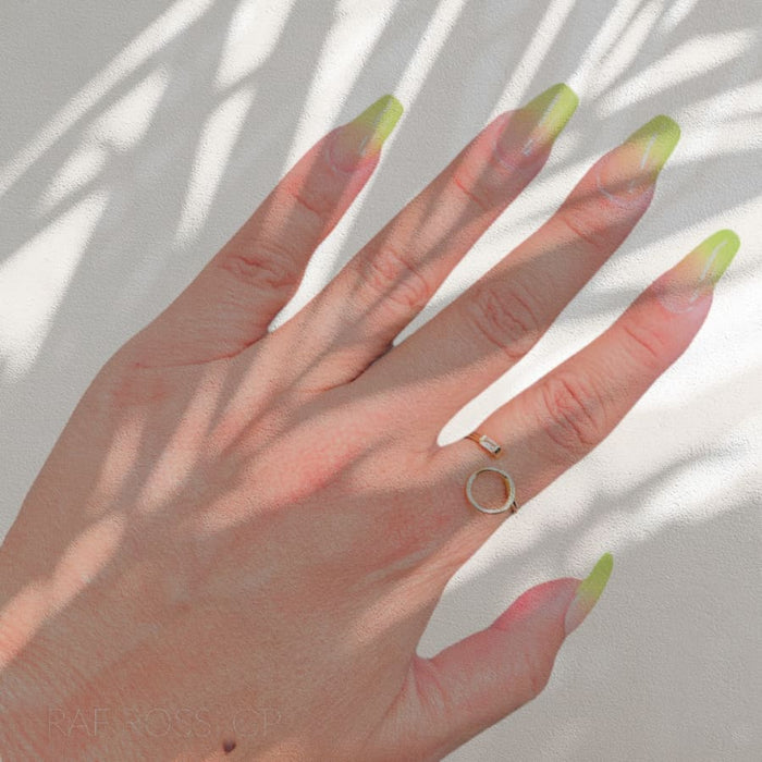 Io open size ring 18k of gold plated rings