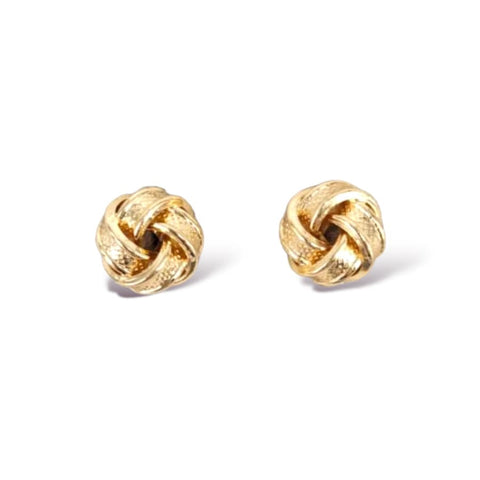 Half circle diamond cut 8mm studs earrings in 18k of gold plated
