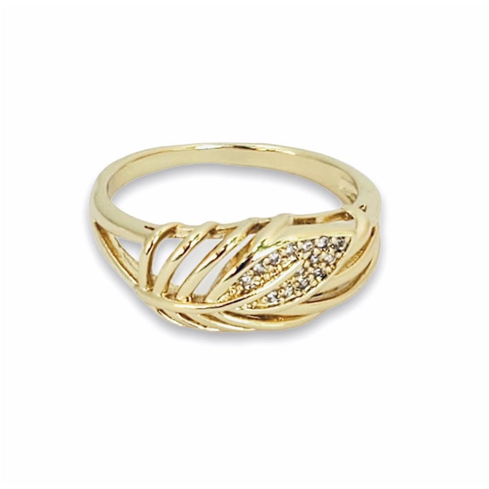 Leaf shape 14kts of gold plated ring