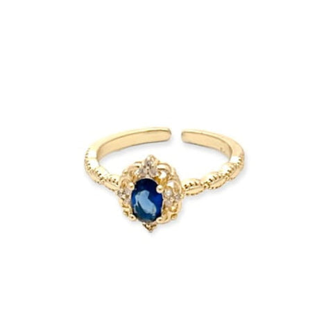 Large evil eye ring in 18k of gold plated