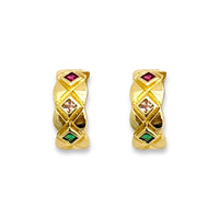 Lisa multicolor studs earrings gold-filled earrings