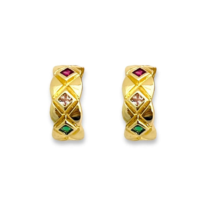 Lisa multicolor studs earrings gold-filled earrings