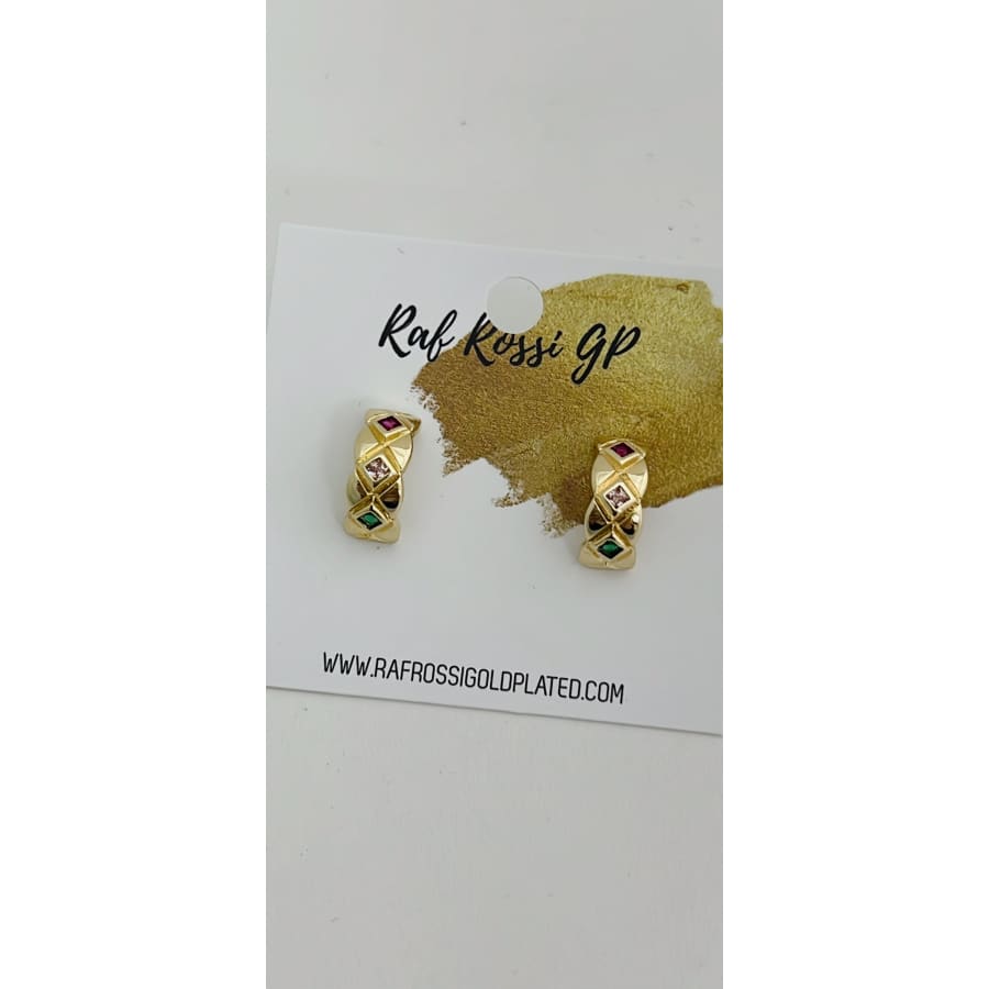 Lisa multicolor studs earrings gold-filled earrings