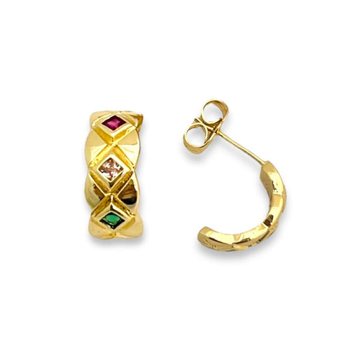 Lisa multicolor studs earrings gold-filled earrings
