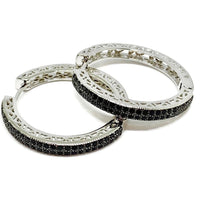 Love circle cz silver plated hoops earrings earrings