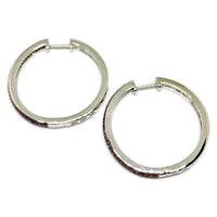 Love circle cz silver plated hoops earrings earrings