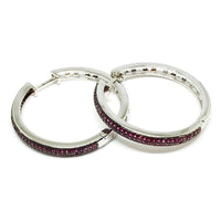 Love circle cz silver plated hoops earrings earrings