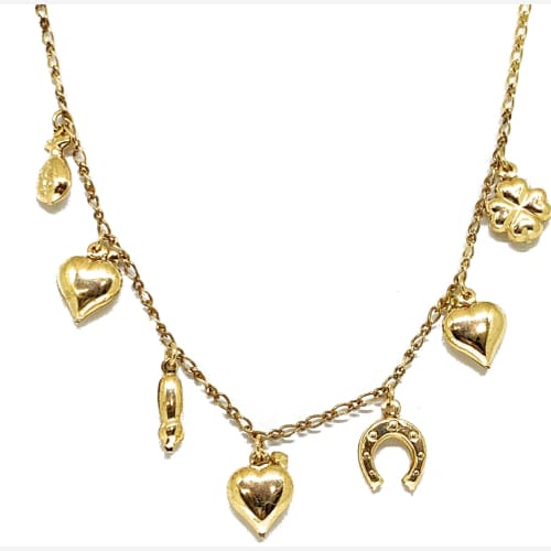 Lucky necklace in 18k of gold plated
