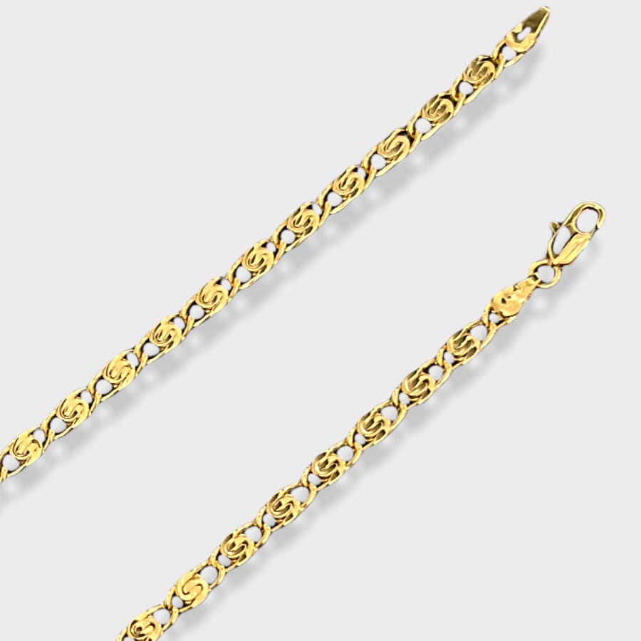 Lumachina 4mm link chain in 18k of gold plated