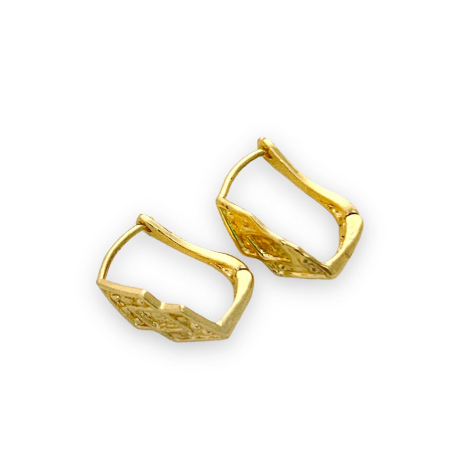 Lupita rectangular hoops earrings in 14k of gold plated