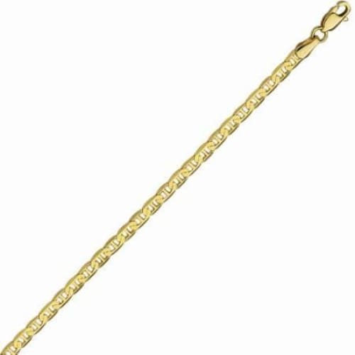 Mariner 3mm 18k gold plated chain