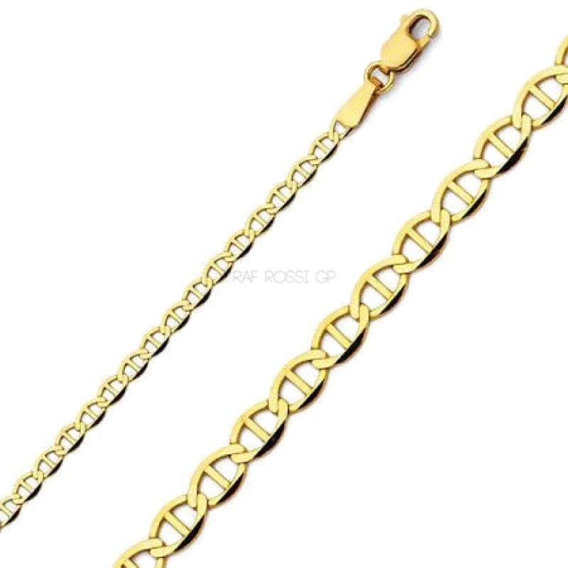 Mariner 4mm 18k gold plated chain