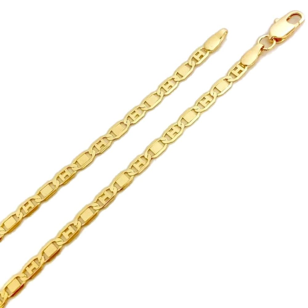 Mariner 4mm 18k gold plated chain