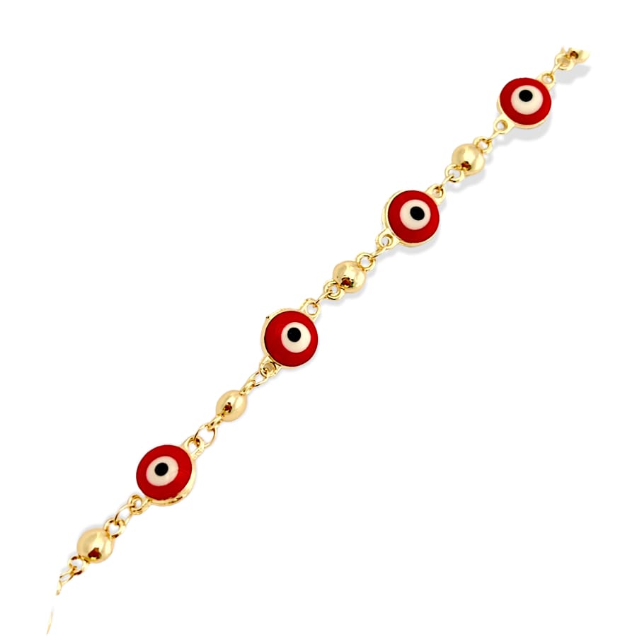 Red evil eye 18kts of gold plated bracelet