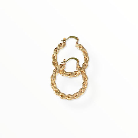 Page hoops earrings 18kts gold plated