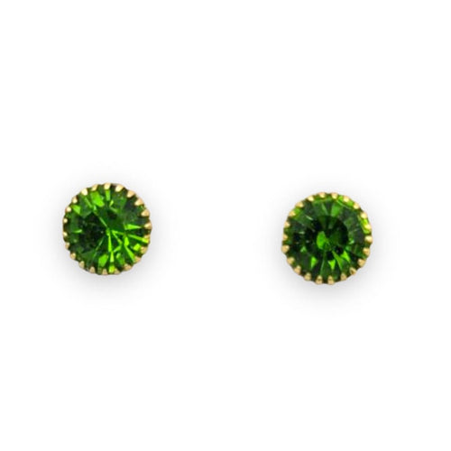 Royal blue cz studs 18kts of gold plated emerald green earrings