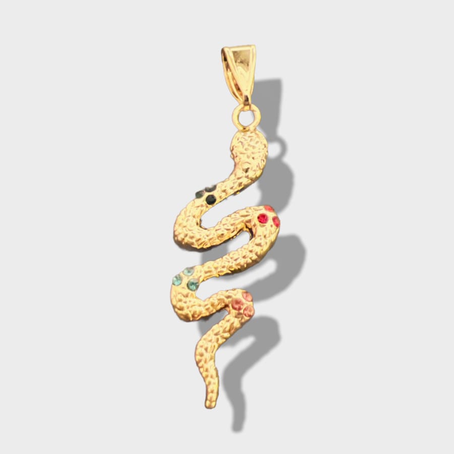Rubi snake pendant in 18k of gold layering