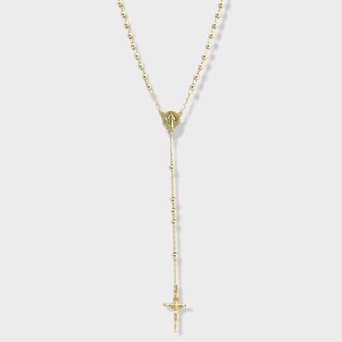 Rosary black virgen 18kts gold plated