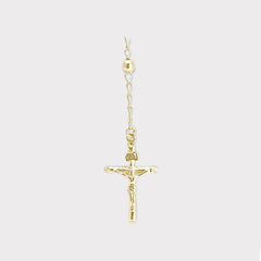 San benito double side gold plated rosary necklace rosary
