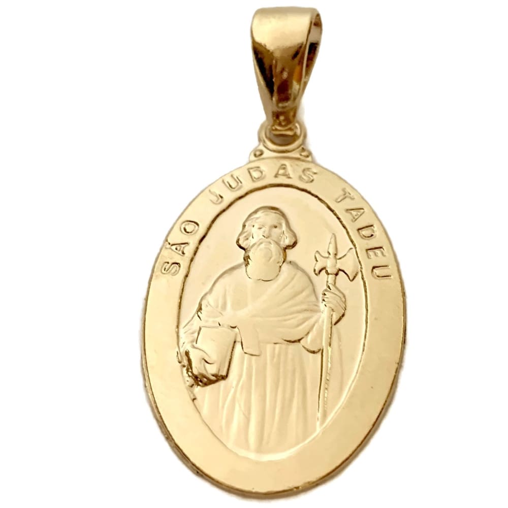 San judas tadeo pendant 18kts of gold plated