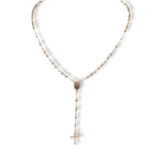 Angel rosary triccolor 18kts of gold plated
