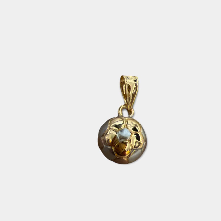 Soccer ball pendant in 18k of gold layering