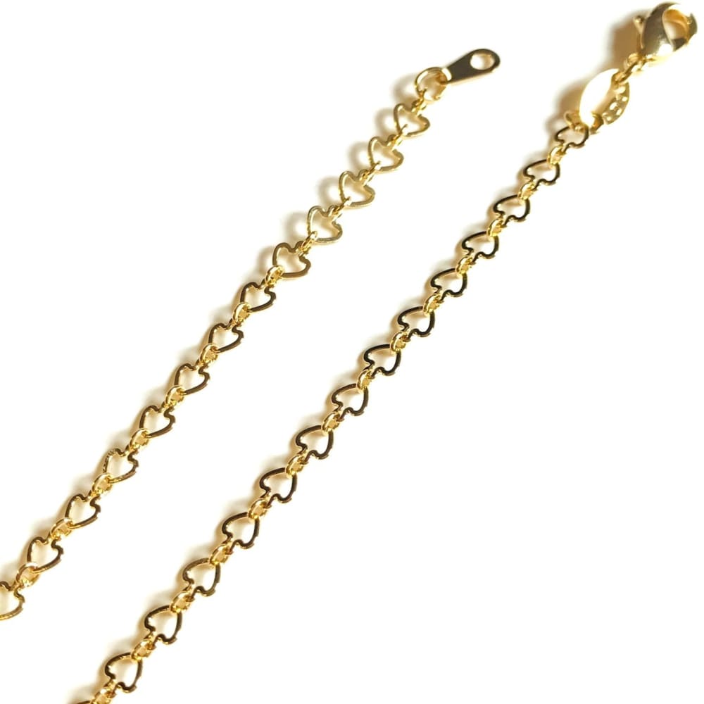Spades shape link 18k gold plated chain
