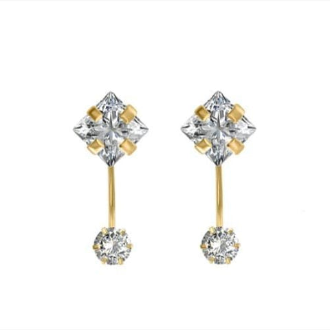 Butterfly studs gold plated over stainless steels earrings studs