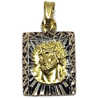 Square tri-color pendant gold-filled charms & pendants