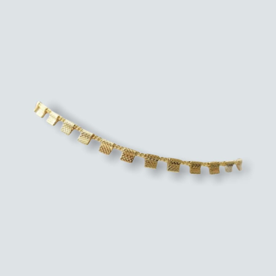 Squares charm anklet 18k of gold plated