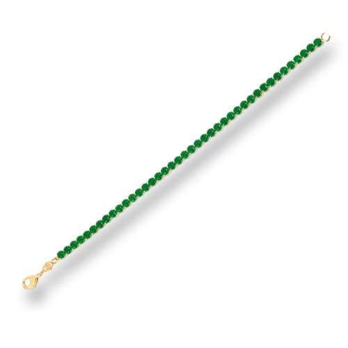 Tennis bracelet in 18kts of gold plated