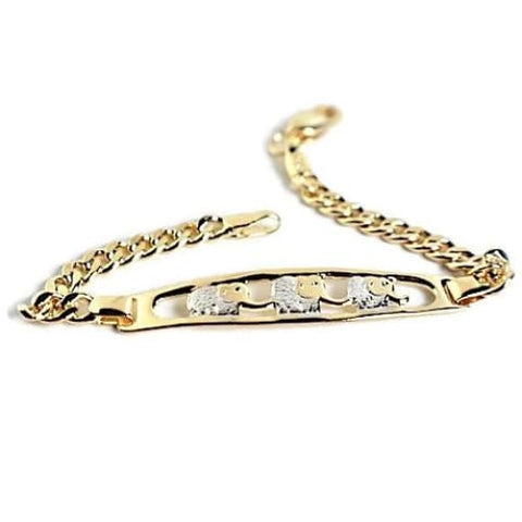 Dolphin charm id bracelet 18kts of gold plated