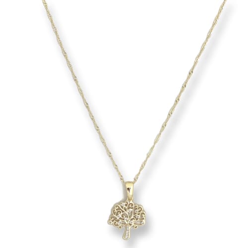 Tree of life necklace chain gold filled